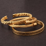 Lots de Bracelet Jonc Homme Luxueux en Acier-Mon Bracelet Homme