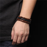 Bracelet Tibetain Perle de Bois Homme-Mon Bracelet Homme