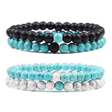 Bracelet Turquoise 6Mm En Perles Pour Homme-Mon Bracelet Homme
