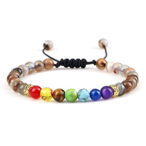 Bracelet 7 Chakras Pour Homme En Perles 6mm - Mon Bracelet Homme