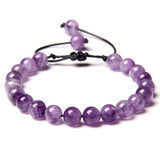 Bracelet Améthyste en Perles de Pierre Naturelle - Mon Bracelet Homme