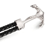 Bracelet Ancre Marine Imposant en Cuir - Mon Bracelet Homme