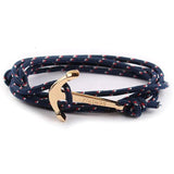 Bracelet Ancre Viking Bleu "Le Vaillant" en Corde - Mon Bracelet Homme