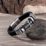 Bracelet Catholique Croix Homme en Cuir - Mon Bracelet Homme