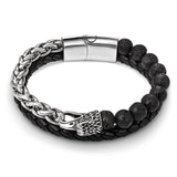 Bracelet Chaîne Perle en Acier - Mon Bracelet Homme