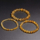 Bracelet Citrine 6mm pour Homme en Perles - Mon Bracelet Homme