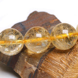 Bracelet Citrine Naturelle pour Homme en Perles - Mon Bracelet Homme