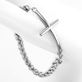 Bracelet Croix Homme Maillons en Acier - Mon Bracelet Homme