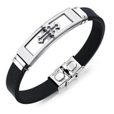 Bracelet Croix Reliefs Homme en Silicone - Mon Bracelet Homme