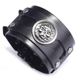 Bracelet de Force Crâne Punk en Cuir - Mon Bracelet Homme