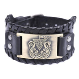 Bracelet de Force Drakkar en Cuir - Mon Bracelet Homme