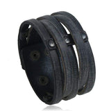 Bracelet de Force Homme Cuir Noir Réglable - Mon Bracelet Homme