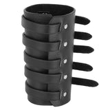 Bracelet de Force Homme Manchette Noir en Cuir - Mon Bracelet Homme