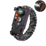 Bracelet de Survie en Paracorde de 7 Brins Avec Boussole Lumière LED Sifflet et Grattoir Kenji - Mon Bracelet Homme