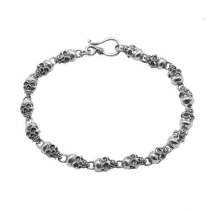 Bracelet Fin Tête De Mort en Argent Homme - Mon Bracelet Homme