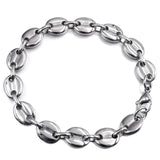 Bracelet Gros Grain de Café Argent - Mon Bracelet Homme