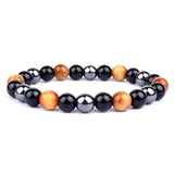 Bracelet Hématite Véritable Caleb pour Homme en Perles - Mon Bracelet Homme