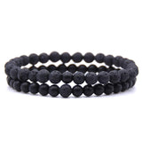 Bracelet Homme Fines Pierre de Lave en Perle - Mon Bracelet Homme