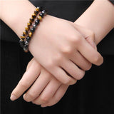 Bracelet Homme Oeil de Tigre et Pierres Naturelles en Perle - Mon Bracelet Homme