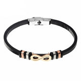 Bracelet Infini Homme Cuir et Acier Inoxydable - Mon Bracelet Homme