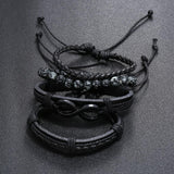 Bracelet Infini Homme Cuir Et Perle - Mon Bracelet Homme