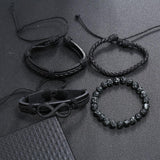 Bracelet Infini Homme Cuir Et Perle - Mon Bracelet Homme