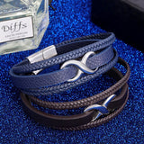 Bracelet Infini Marron en Cuir pour Petit Poignet - Mon Bracelet Homme
