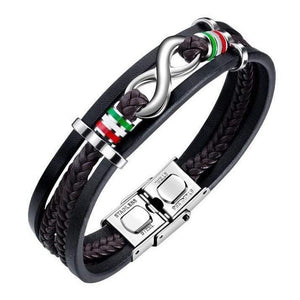 Bracelet Infini Nouveau Modèle Pour Homme en Cuir - Mon Bracelet Homme