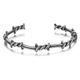 Bracelet Jonc Homme Barbelé en Acier - Mon Bracelet Homme