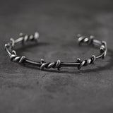 Bracelet Jonc Homme Barbelé en Acier - Mon Bracelet Homme