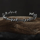 Bracelet Jonc Homme Barbelé en Acier - Mon Bracelet Homme