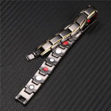 Bracelet Magnétique Noir et Dorée pour Homme - Mon Bracelet Homme
