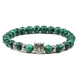 Bracelet Malachite Tête De Hibou pour Homme en Perles - Mon Bracelet Homme