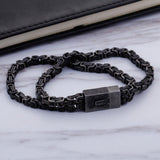 Bracelet Noir Chaîne Homme en Acier - Mon Bracelet Homme