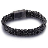 Bracelet Noir Chaîne Homme en Acier - Mon Bracelet Homme