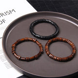 Bracelet Perle De Bois Tibétain Pour Homme Edwin Wood - Mon Bracelet Homme