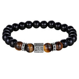 Bracelet Perles Homme en Pierres d'Onyx - Mon Bracelet Homme