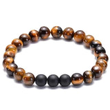 Bracelet Perles Homme Multiples Pierres en Œil-de-Tigre - Mon Bracelet Homme
