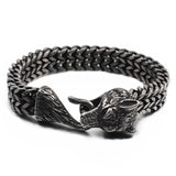 Bracelet Viking Fermoir Queue de Loup en Acier-Mon Bracelet Homme